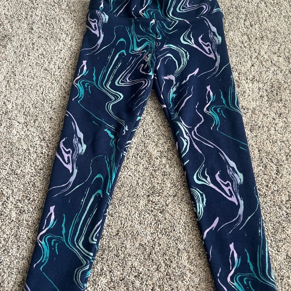 SO Blue and Purple Marble Leggings